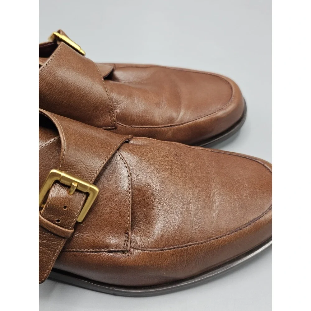 Etienne Aigner‎ Brown Monk Strap Buckle Shoes Loafers Womens 9 Garner
